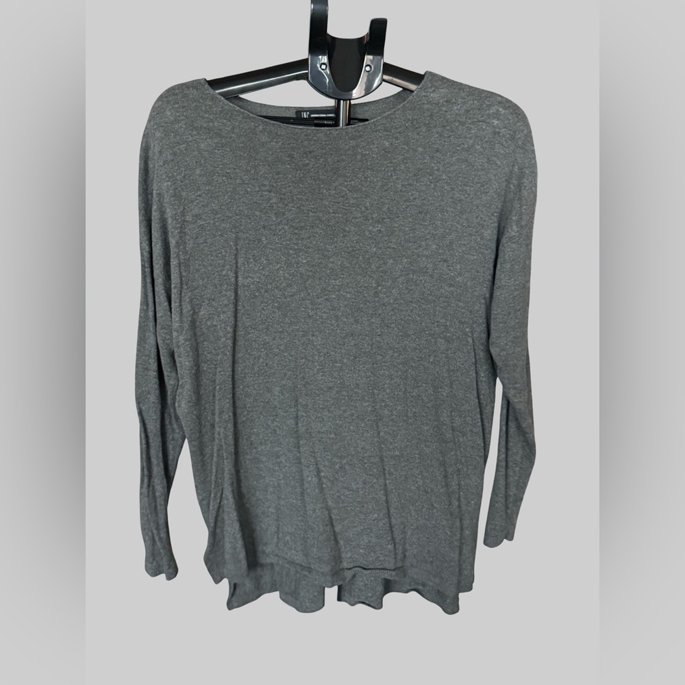 INC International Concepts Charcoal Long Sleeve Top
